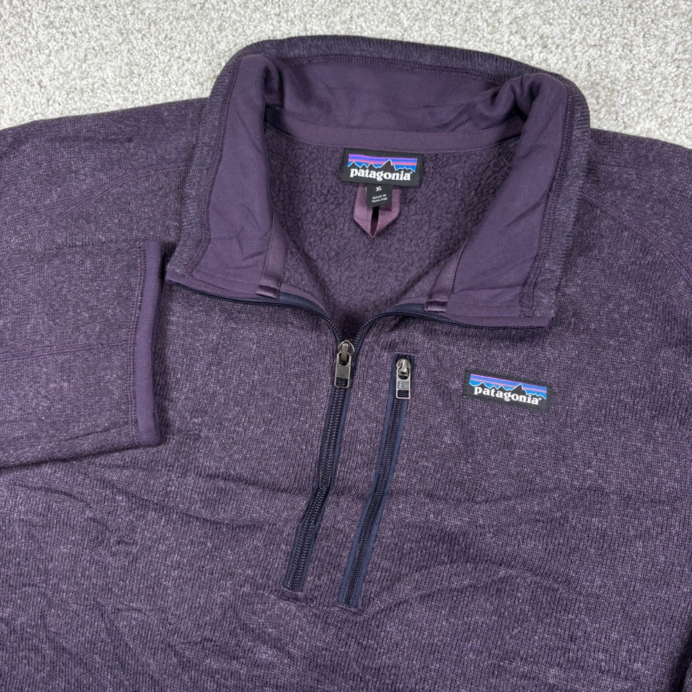 Patagonia Better Sweater Pullover Women XL Purple 1/4 Zip Fleece Jacket 25528
